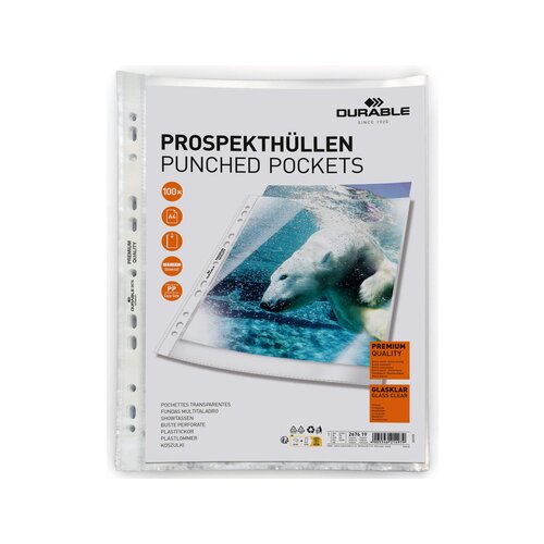 DURABLE Prospekthülle PREMIUM QUALITY DIN A4