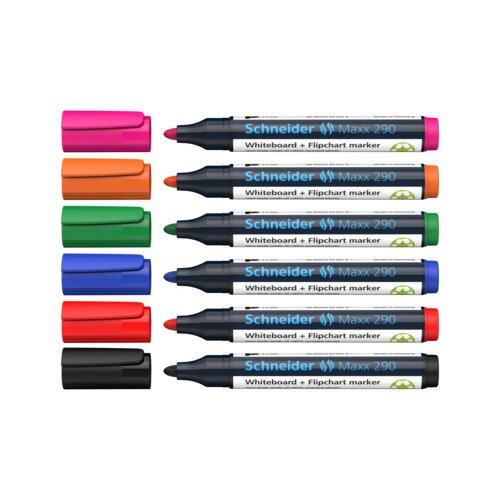 Schneider Whiteboard-/Flipchartmarker Maxx 290 6 St./Pack.