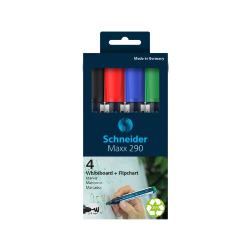 Schneider Whiteboard-/Flipchartmarker Maxx 290 4 St./Pack.