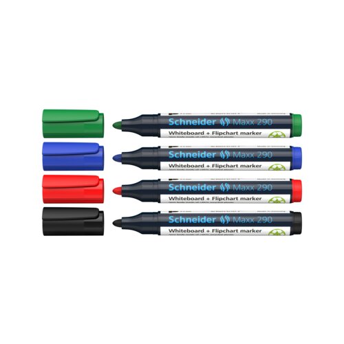 Schneider Whiteboard-/Flipchartmarker Maxx 290 4 St./Pack.