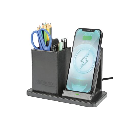 Deflecto® Tischorganizer inkl. Qi-Ladefunktion