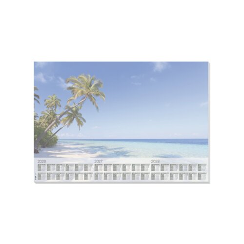 SIGEL Schreibunterlage Beach mit Kalender 3 Jahre