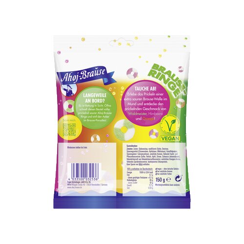 Ahoj Fruchtgummi BRAUSE-RINGE 150 g/Pack.