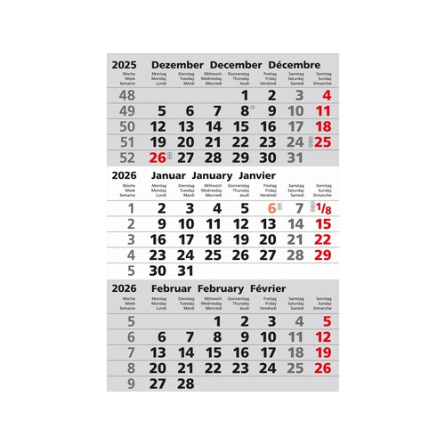 GÜSS® Ersatzeinlage Aufstellkalender 2026
