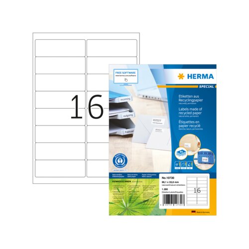 HERMA Universaletikett Recycling 99,1 x 33,8 mm (B x H)