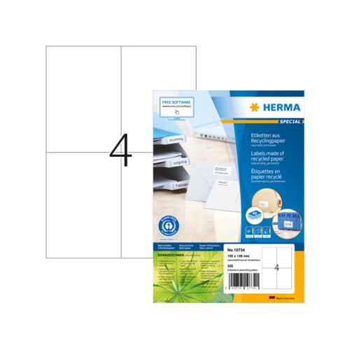 HERMA Universaletikett Recycling 105 x 148 mm (B x H)