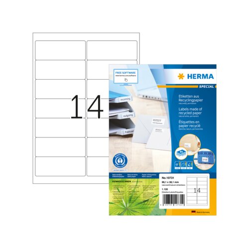 HERMA Universaletikett Recycling 99,1 x 38,1 mm (B x H)