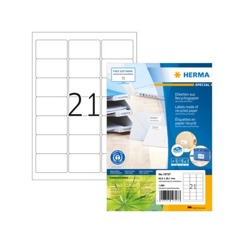 HERMA Universaletikett Recycling 63,5 x 38,1 mm (B x H)