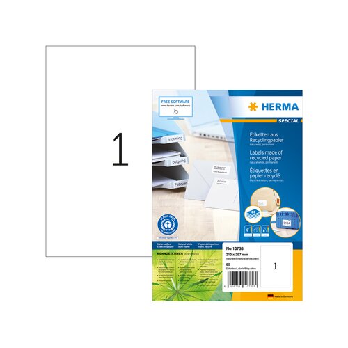 HERMA Universaletikett Recycling 210 x 297 mm (B x H)