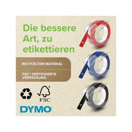 DYMO® Prägeband 9 mm x 3 m (B x L) 3 St./Pack.