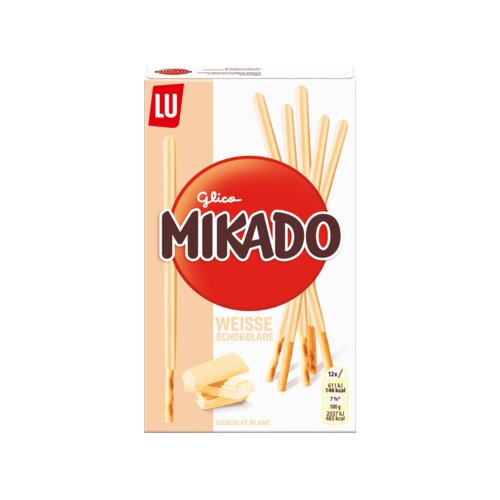 Mikado Gebäck Weiße Schokolade
