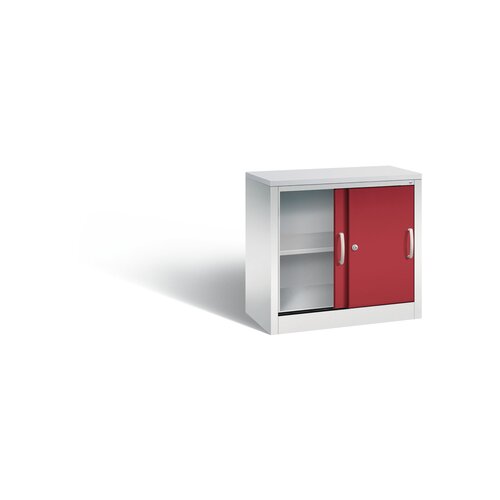 C+P Schiebetürenschrank Acurado 800 x 720 x 400 mm (B x H x T) lichtgrau