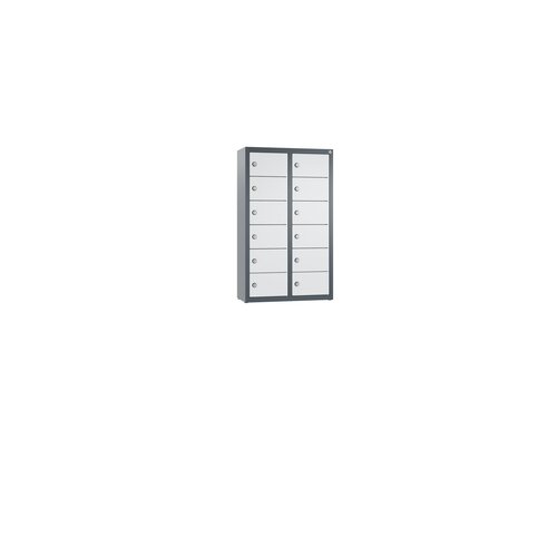 C+P Wandschließfach Intro 460 x 770 x 200 mm (B x H x T) 12 Fächer anthrazitgrau