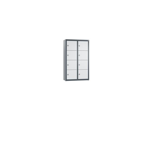 C+P Wandschließfach Intro 460 x 770 x 200 mm (B x H x T) 8 Fächer anthrazitgrau