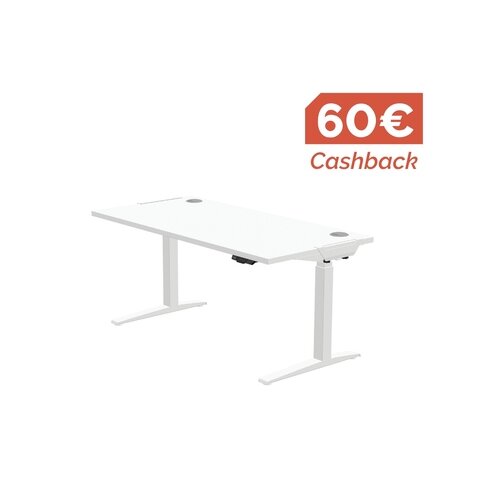 Fellowes® Schreibtisch Levado™ 1.600 x 640-1.260 x 800 mm (B x H x T)