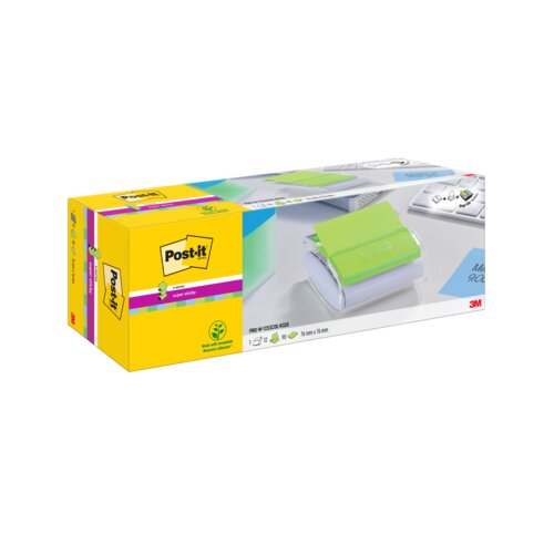 Post-it® Haftnotizspender Super Sticky Z-Notes weiß/transparent