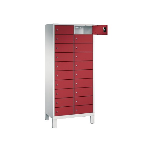C+P Schließfachschrank Evolo48 mit Standfuß 2 x 10 Fächer