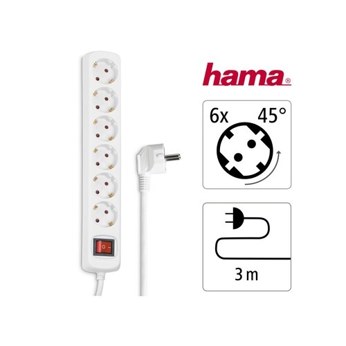 Hama Steckdosenleiste 6 Steckdosen 3 m