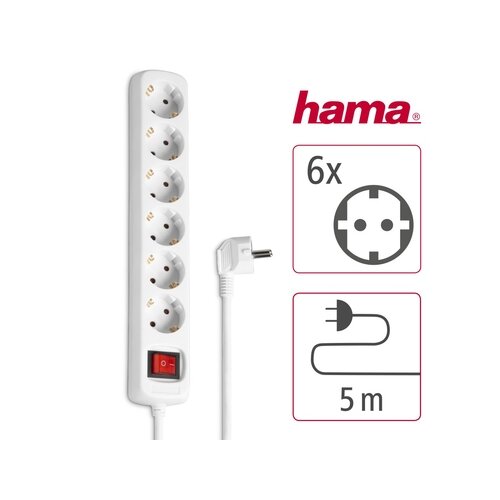 Hama Steckdosenleiste weiß