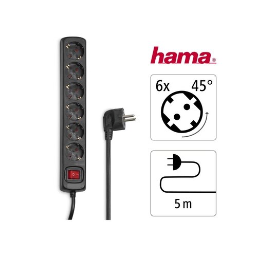 Hama Steckdosenleiste schwarz