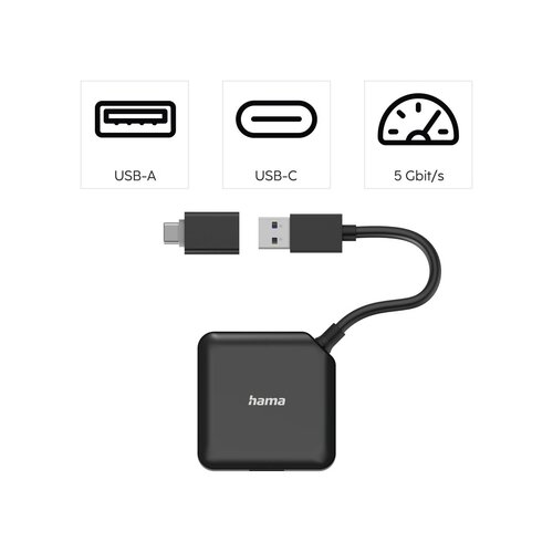 Hama USB-Hub USB-A, USB-C