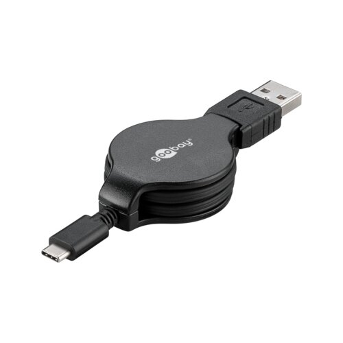 Goobay® USB-Kabel USB-A-Stecker/USB-C-Stecker ausziehbar