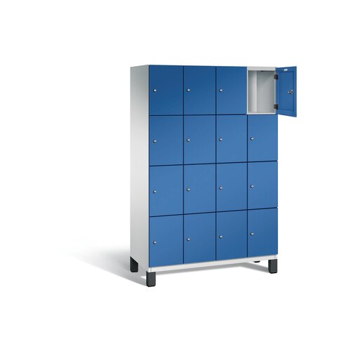 C+P Schließfachschrank Cambio 1.200 x 1.980 x 525 mm (B x H x T) 16 Fächer lichtgrau