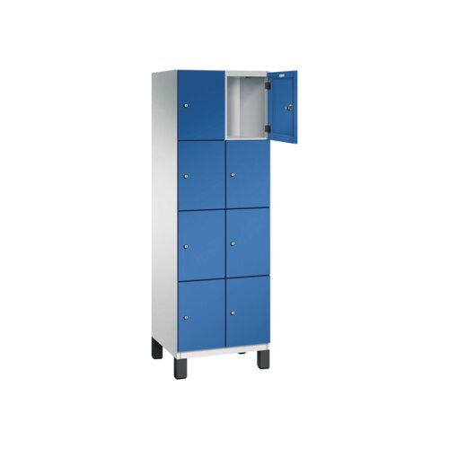 C+P Schließfachschrank Cambio 600 x 1.980 x 525 mm (B x H x T) 8 Fächer lichtgrau