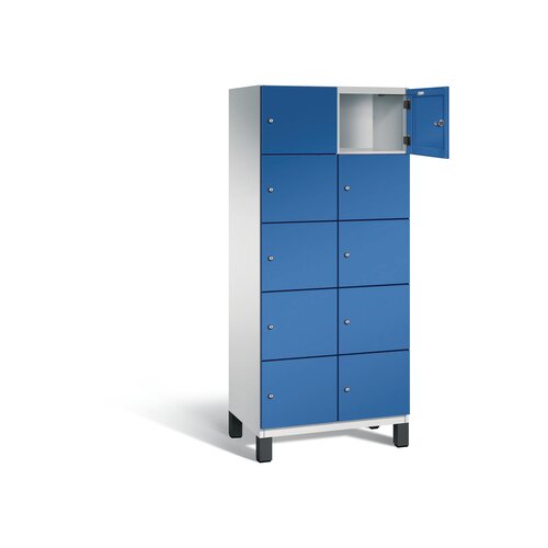 C+P Schließfachschrank Cambio 800 x 1.980 x 525 mm (B x H x T) 10 Fächer lichtgrau
