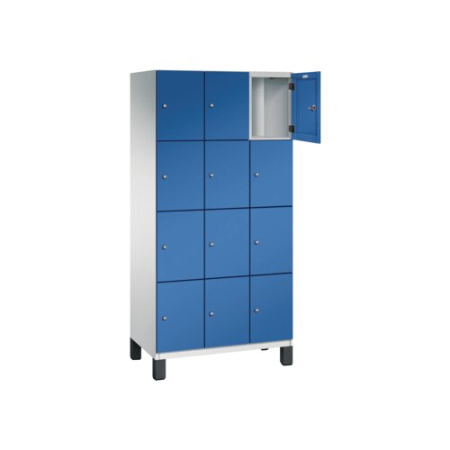 C+P Schließfachschrank Cambio 900 x 1.980 x 525 mm (B x H x T) 12 Fächer lichtgrau