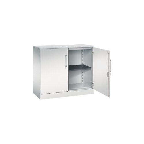 C+P Flügeltürenschrank Asisto 1.000 x 915 x 435 mm (B x H x T) lichtgrau