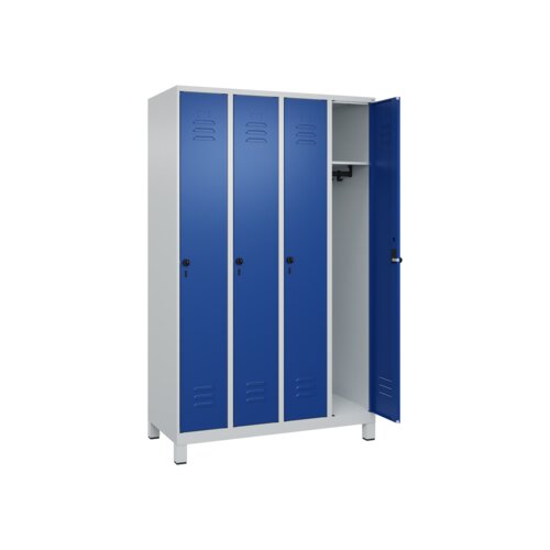 C+P Kleiderspind Classic PLUS mit Standfuß 1.200 x 1.950 x 500 mm (B x H x T) lichtgrau