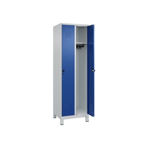 C+P Kleiderspind Classic PLUS mit Standfuß 600 x 1.950 x 500 mm (B x H x T) lichtgrau