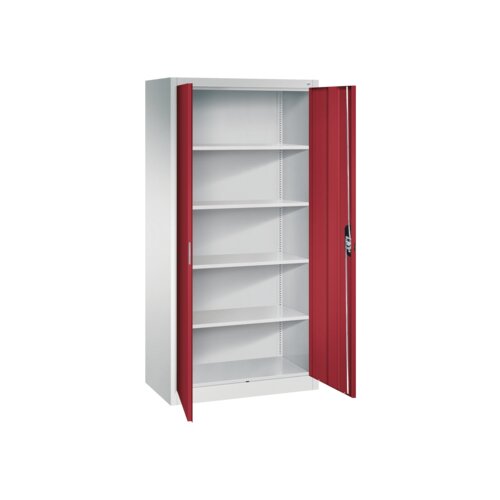 C+P Flügeltürenschrank Acurado 5 Ordnerhöhen 930 x 1.950 x 500 mm (B x H x T) lichtgrau