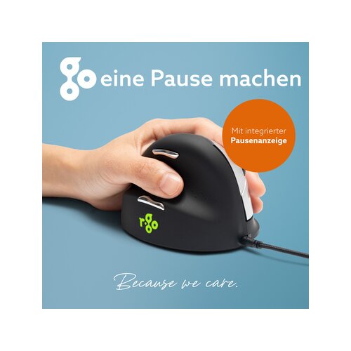 R-Go Tools Optische PC Maus HE Break ergonomisch groß