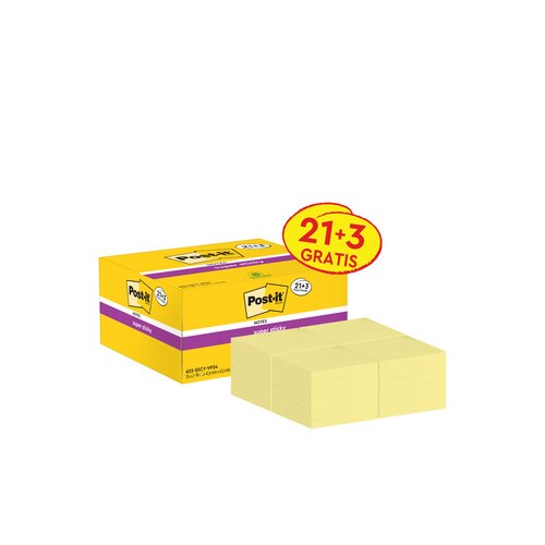 Post-it® Haftnotiz Super Sticky Notes 24 Block/Pack.