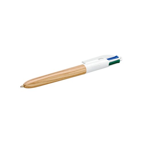 BIC® Mehrfarbkugelschreiber 4 Colours® Wood Style