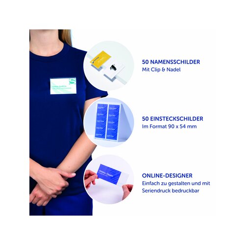 Avery Zweckform Namensschild 90 x 54 mm (B x H)