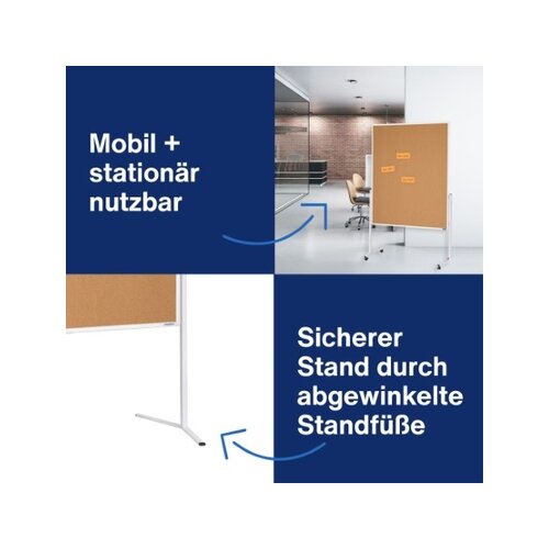 magnetoplan® Moderationstafel nicht zusammenklappbar Kork