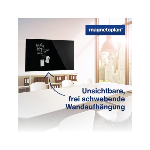 magnetoplan® Glasboard Design tiefschwarz
