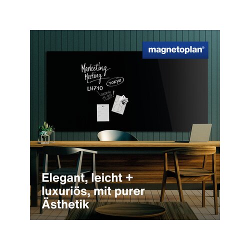 magnetoplan® Glasboard Design tiefschwarz