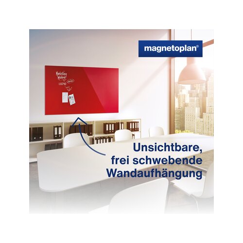 magnetoplan® Glasboard Design intensivrot