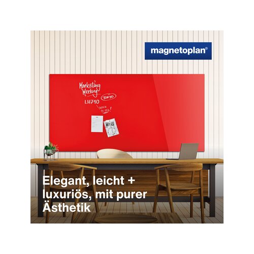 magnetoplan® Glasboard Design intensivrot