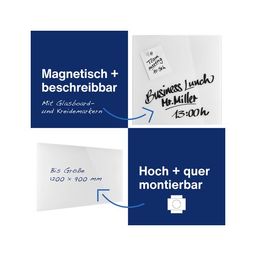 magnetoplan® Glasboard Design brillantweiß