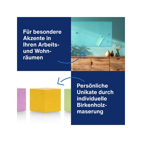 magnetoplan® Magnet Design Wood Series Würfel