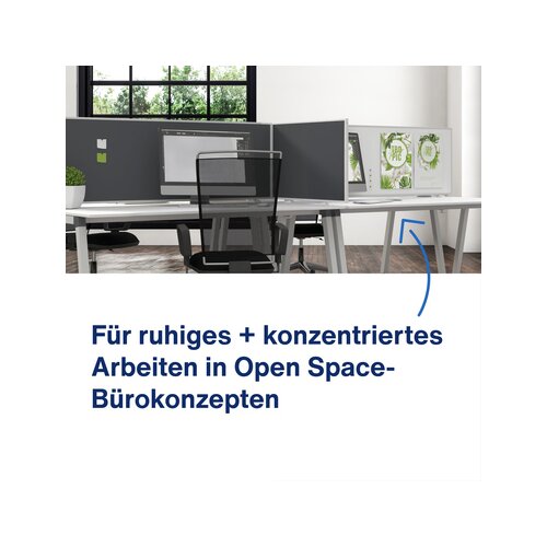 magnetoplan® Tischtrennwand VarioPin 160 x 50 cm (B x H)