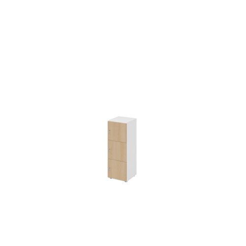 Hammerbacher Schließfachschrank 400 x 1.100 x 420 mm (B x H x T) 3 Fächer eiche