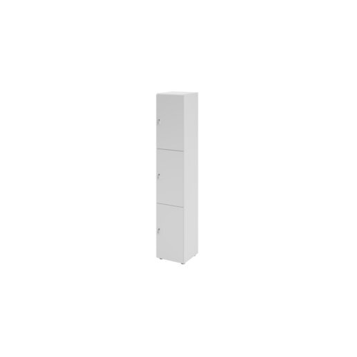 Hammerbacher Schließfachschrank 400 x 2.156 x 420 mm (B x H x T) 3 Fächer grau