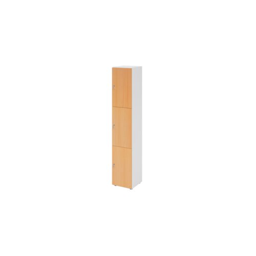 Hammerbacher Schließfachschrank 400 x 2.156 x 420 mm (B x H x T) 3 Fächer buche