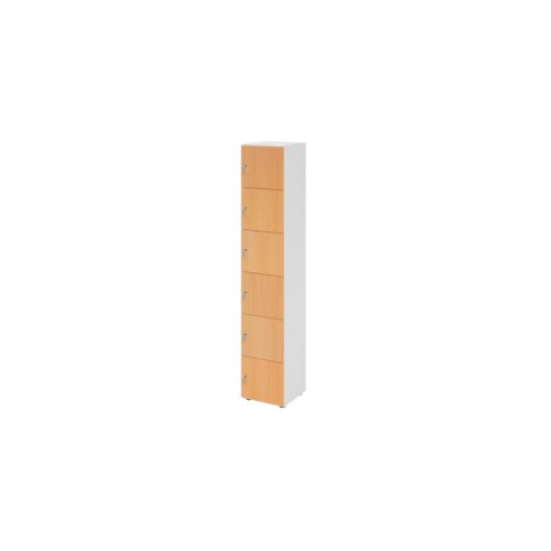 Hammerbacher Schließfachschrank 400 x 2.156 x 420 mm (B x H x T) 6 Fächer buche